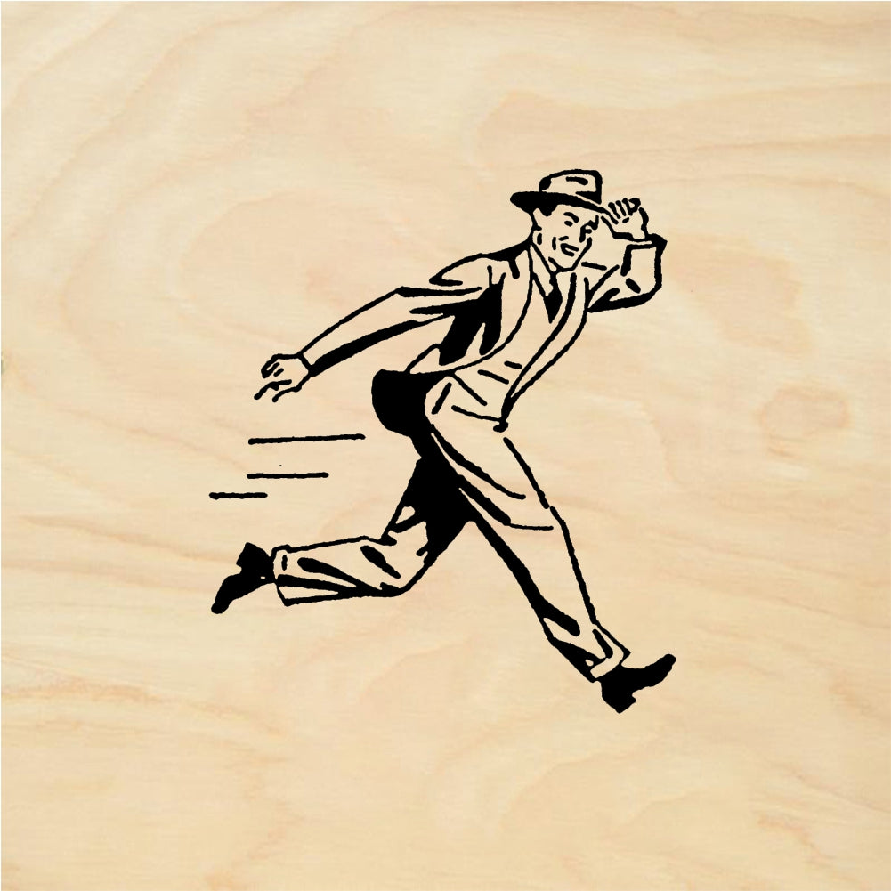 StampaFe Running man - Rubber Stamp 1.5 x 1