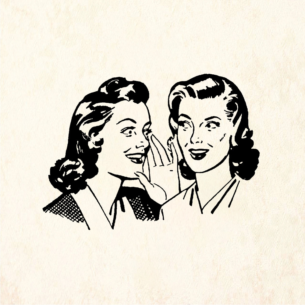 StampaFe Gossip gals - Rubber Stamp 1.75 x 1.25