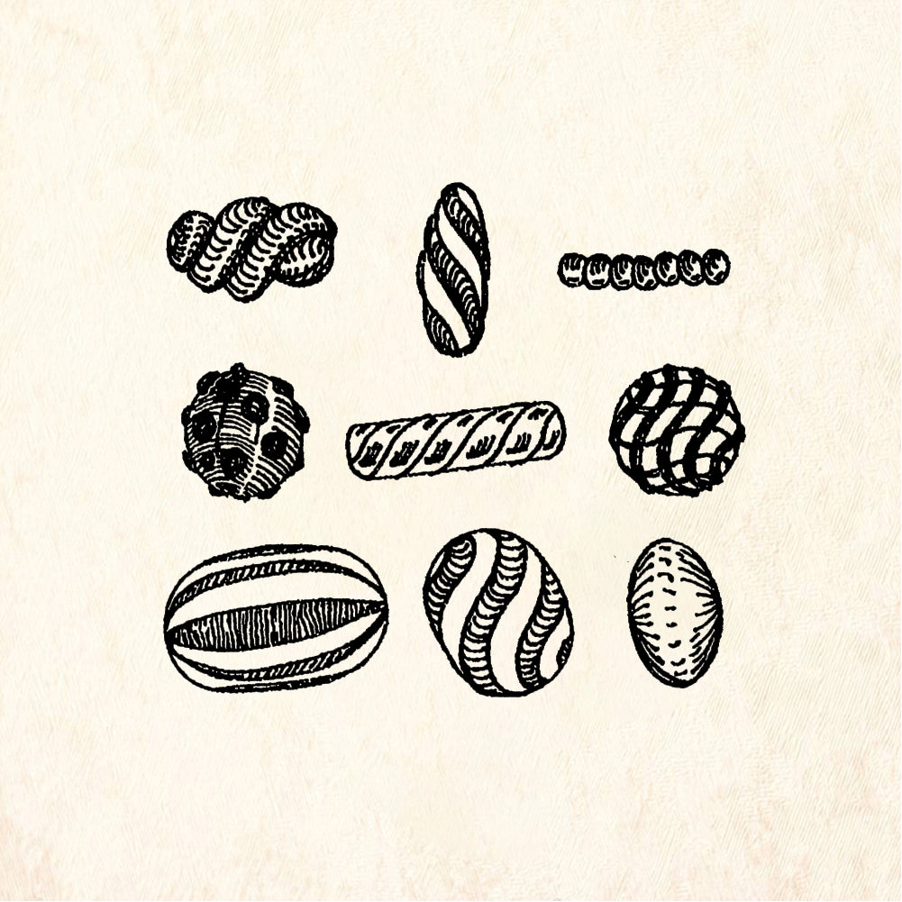 StampaFe Bead set (9 stamps) - Rubber Stamp 1.75 x 1