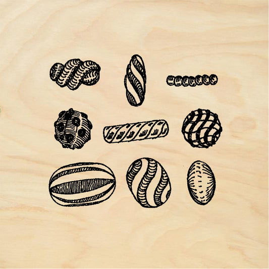 StampaFe Bead set (9 stamps) - Rubber Stamp 1.75 x 1