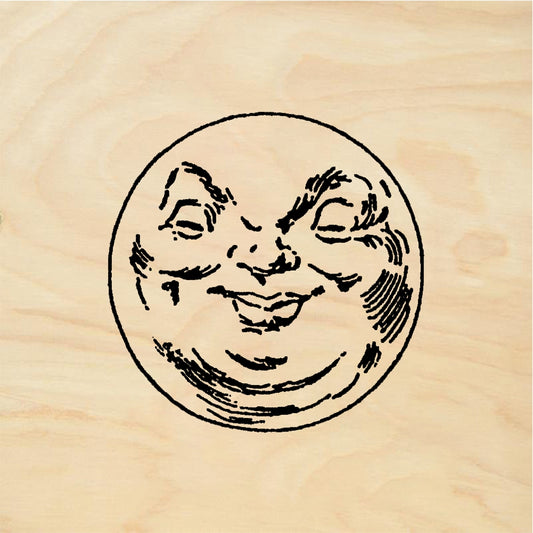 StampaFe Mr Moon - Rubber Stamp 1.25 x 1.5