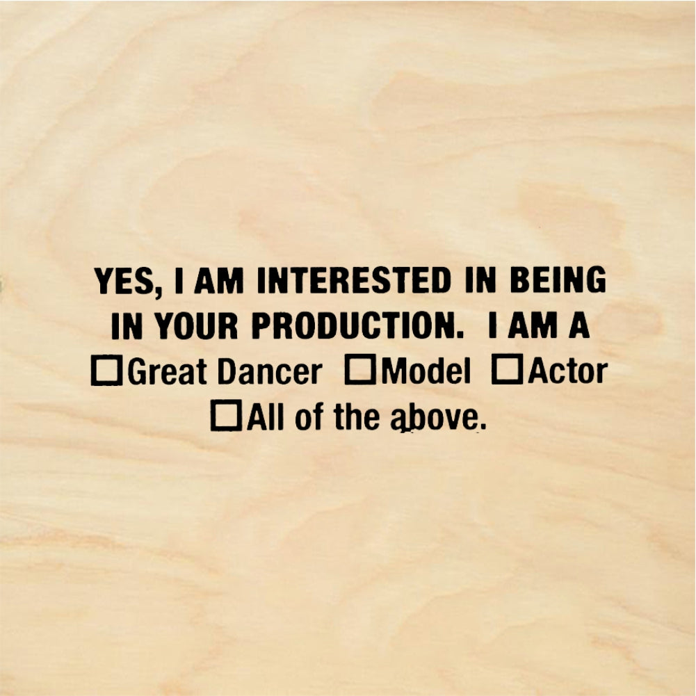 StampaFe Yes I Am Interested In Being In Your Production - Rubber Stamp 2.5 x 1