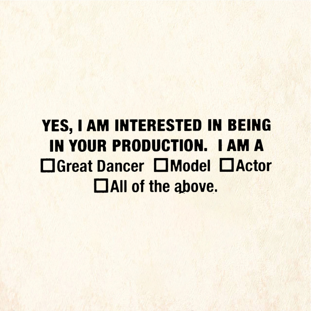 StampaFe Yes I Am Interested In Being In Your Production - Rubber Stamp 2.5 x 1