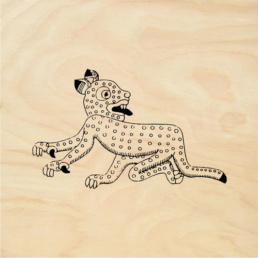 StampaFe Jaguar Petroglyph Jaguar - Rubber Stamp 2.25 x 1.5
