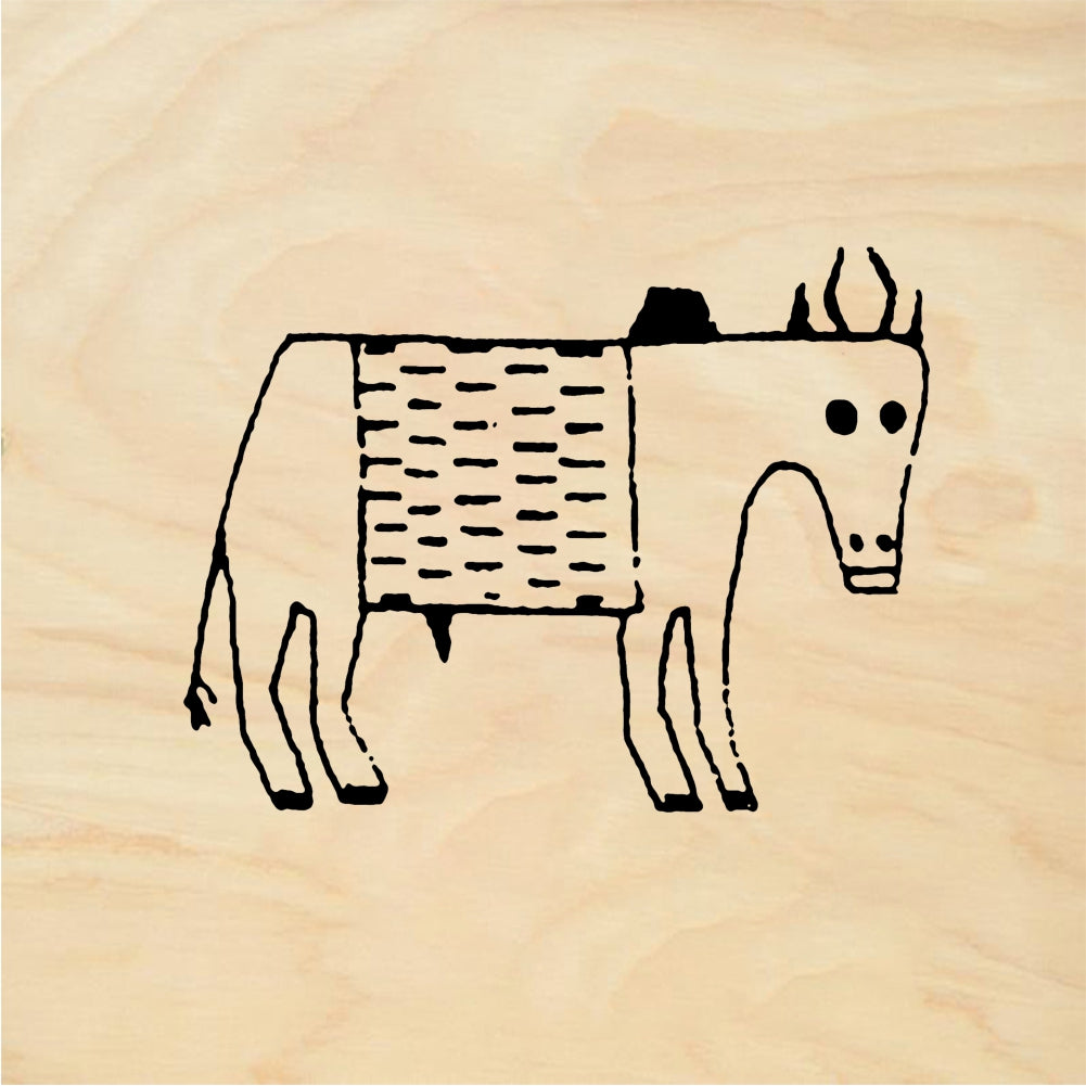 StampaFe Beast of burden Pack Animal Petroglyph - Rubber Stamp 1.75 x 1