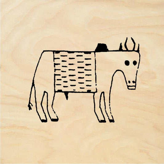 StampaFe Beast of burden Pack Animal Petroglyph - Rubber Stamp 1.75 x 1