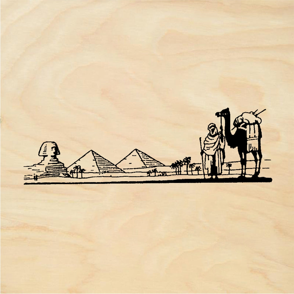 StampaFe Little Egypt Egyptian Scene - Rubber Stamp 1.75 x 0.75