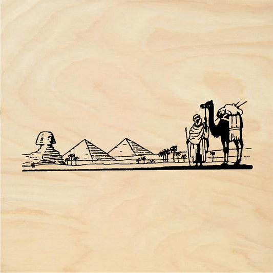 StampaFe Little Egypt Egyptian Scene - Rubber Stamp 1.75 x 0.75