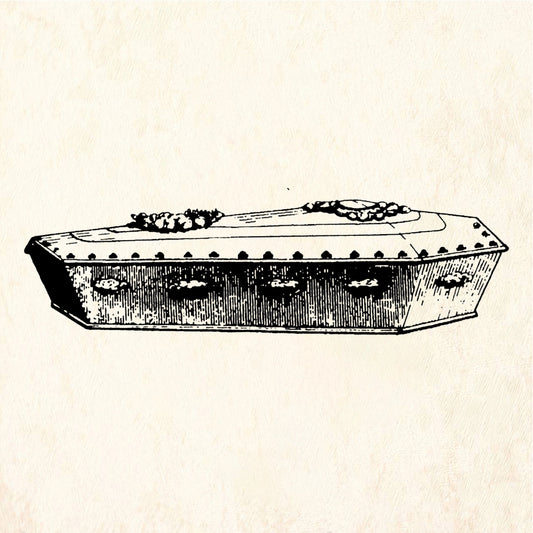 StampaFe Coffin Rubber Stamp