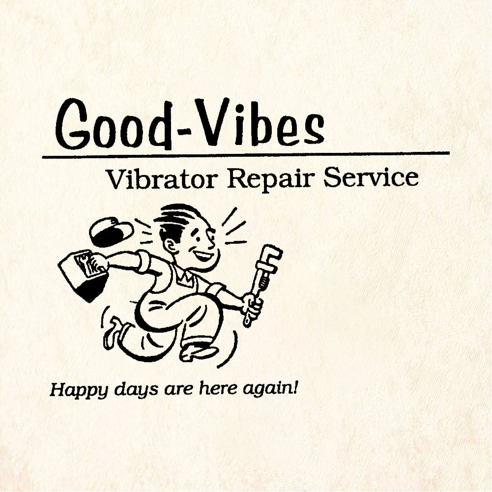 StampaFe Good-Vibes Vibrator Repair Vibrator Repair - Rubber Stamp 2 x 0.75