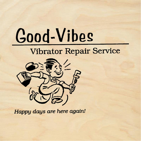 StampaFe Good-Vibes Vibrator Repair Vibrator Repair - Rubber Stamp 2 x 0.75