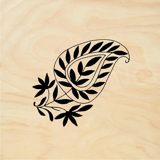 StampaFe Leafy paisley - Rubber Stamp 1.25 x 1.75