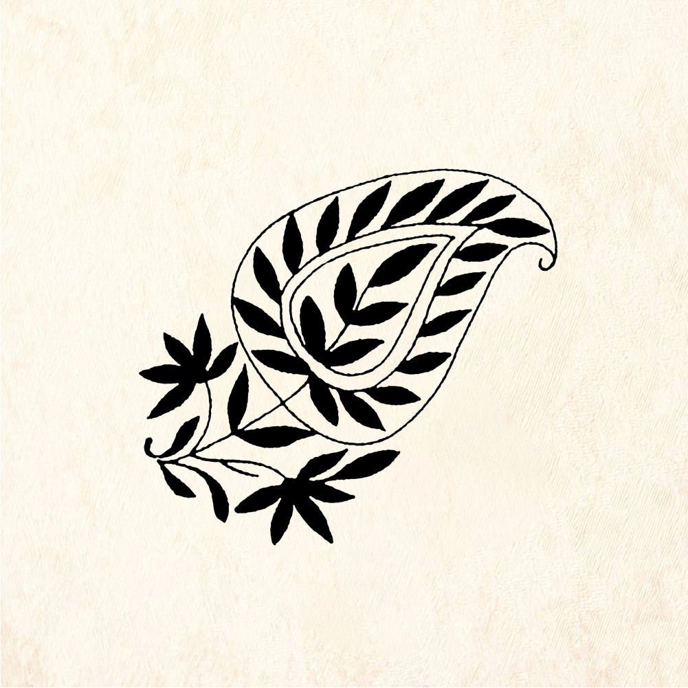 StampaFe Leafy paisley - Rubber Stamp 1.25 x 1.75