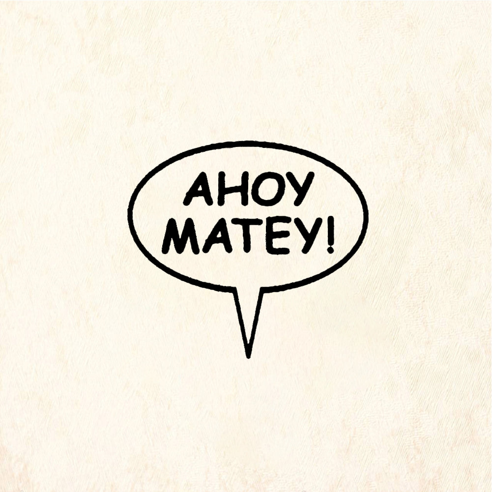 StampaFe AHOY MATEY! Ahoy Matey - Rubber Stamp 1 x 0.5