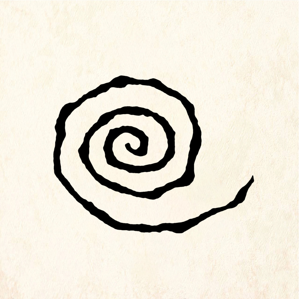 StampaFe Petroglyph Spiral Southwest Rock Art Rubber Art Stamp