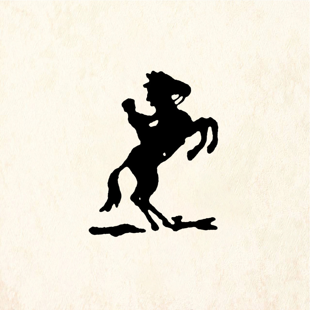 StampaFe Tiny Horse & Rider - Rubber Stamp 1.25 x 1