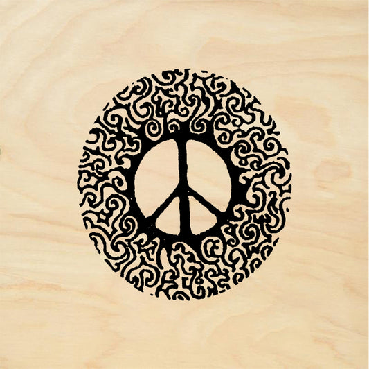 StampaFe Peace symbol - Rubber Stamp 1.25 x 1.5