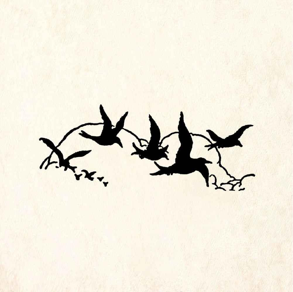 StampaFe Flock of crows - Rubber Stamp 2.25 x 1.25