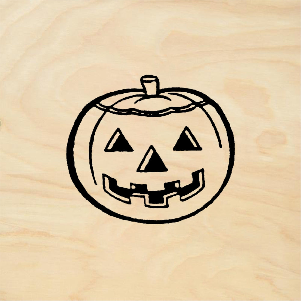 StampaFe Jack-o-lantern, white Jack O Lantern - Rubber Stamp 1 x 1.25