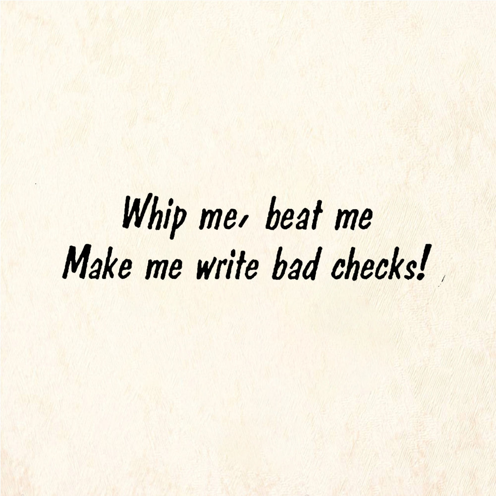 StampaFe Whip me beat me bad checks - Rubber Stamp 2 x 0.75