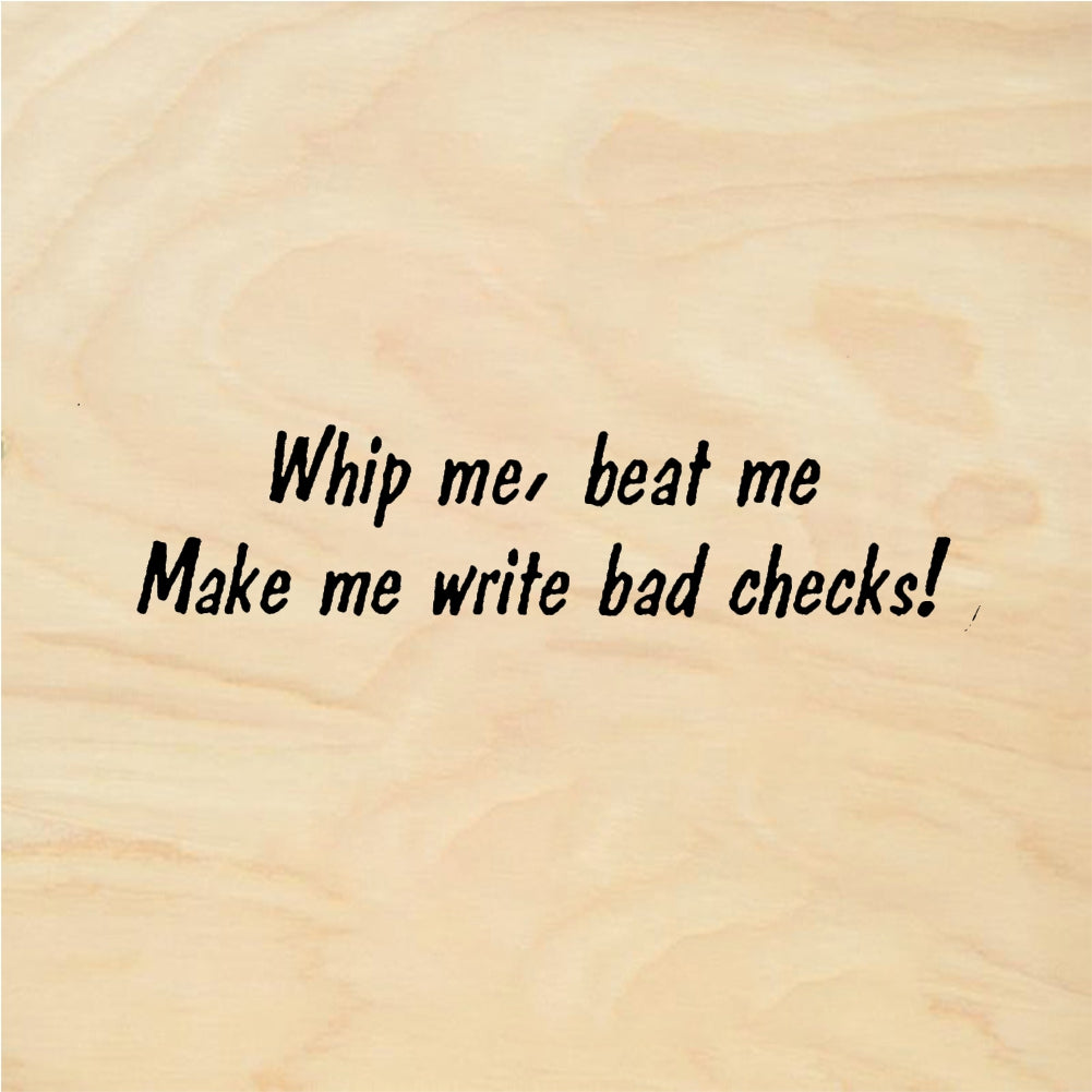 StampaFe Whip me beat me bad checks - Rubber Stamp 2 x 0.75