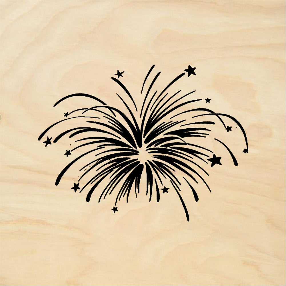 StampaFe Exploding Firework - Rubber Stamp 2.25 x 2