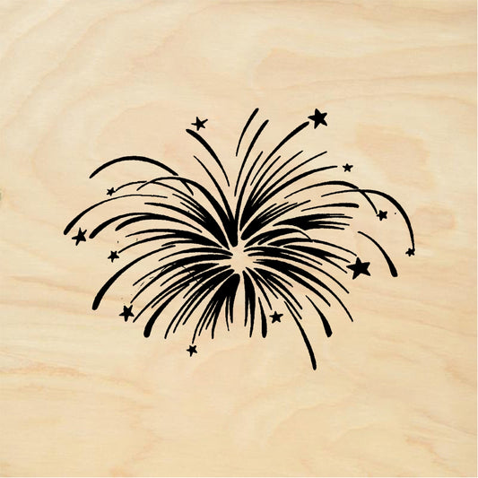 StampaFe Exploding Firework - Rubber Stamp 2.25 x 2