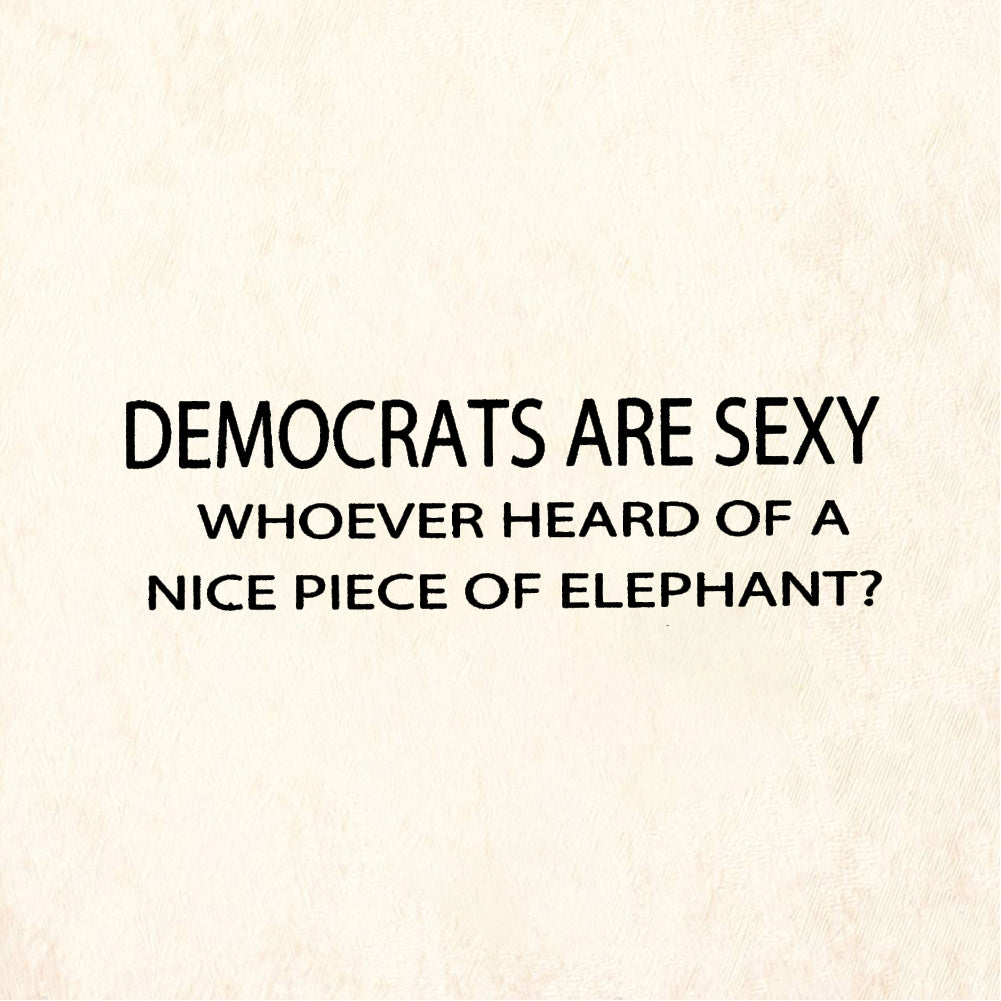 StampaFe DEMOCRATS ARE SEXY - Rubber Stamp 2 x 1