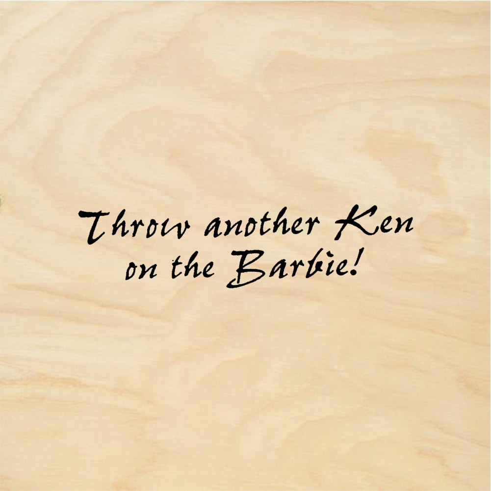 StampaFe Throw another Ken - Rubber Stamp 1.75 x 0.25
