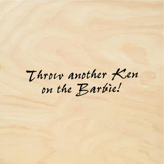 StampaFe Throw another Ken - Rubber Stamp 1.75 x 0.25