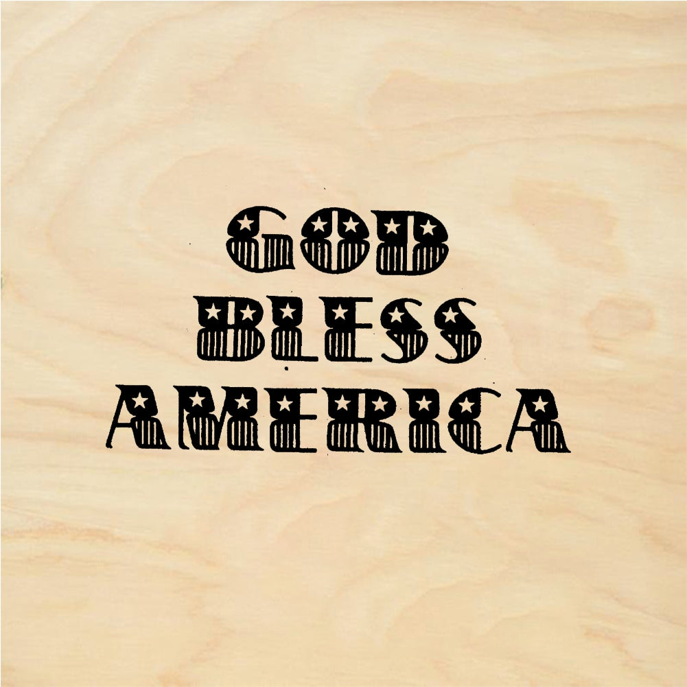 StampaFe GOD BLESS AMERICA - Rubber Stamp 2.5 x 1.25