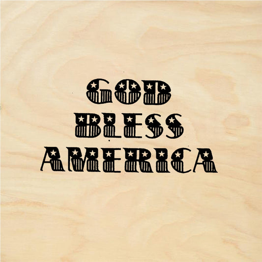StampaFe GOD BLESS AMERICA - Rubber Stamp 2.5 x 1.25