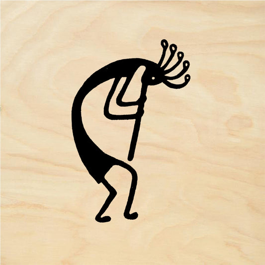 StampaFe Medium Curly Kokopelli Rubber Art Stamp