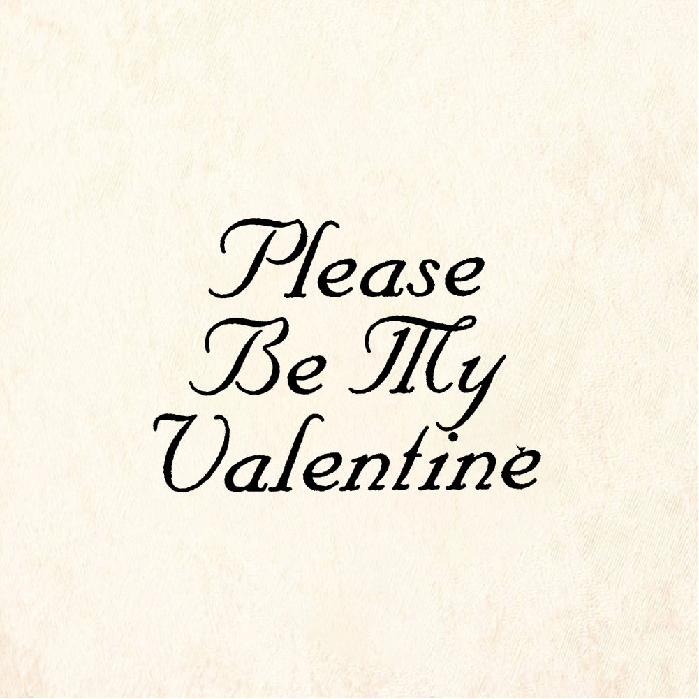 StampaFe Please Be My Valentine - Rubber Stamp 1 x 0.75