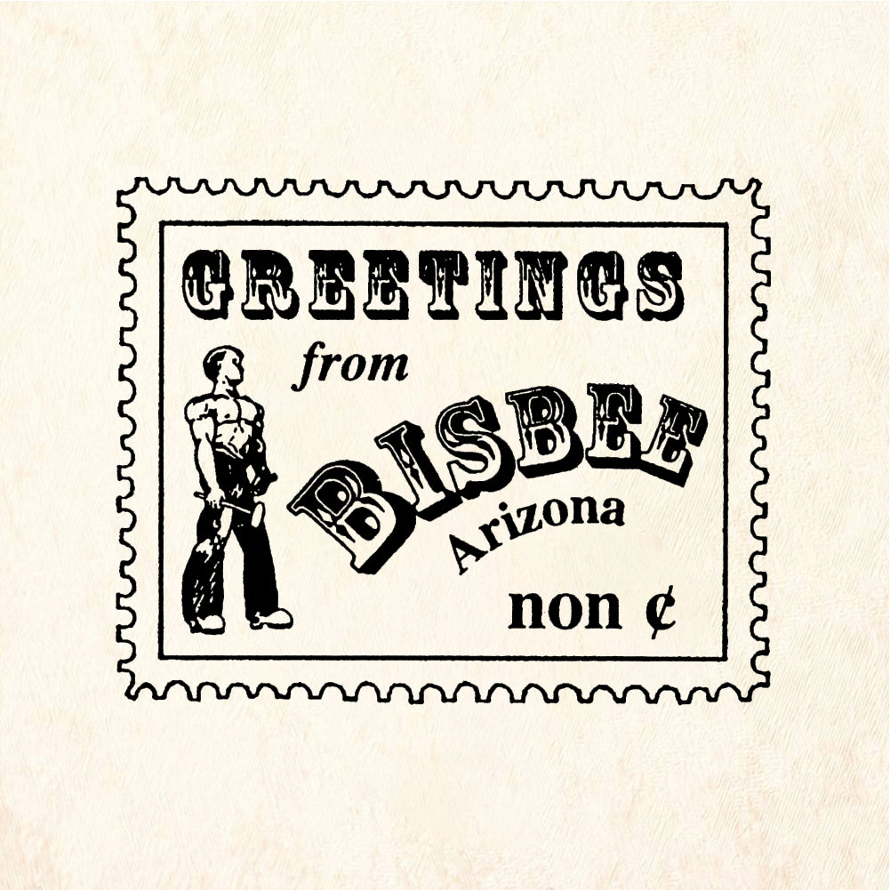 StampaFe Greetings from Bisbee Arizona Bisbee Arizona - Rubber Stamp 1.5 x 1.25