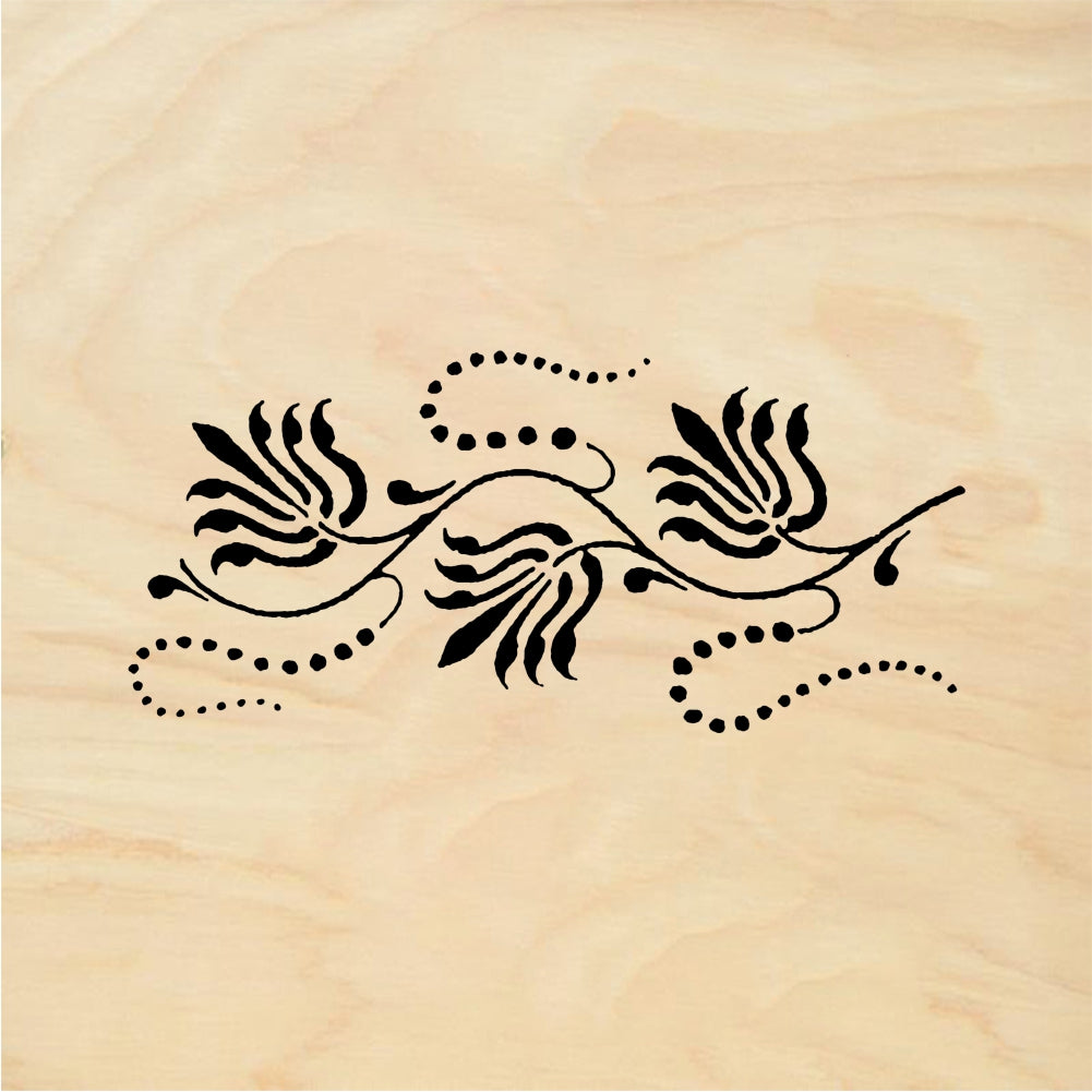 StampaFe Honeysuckle border - Rubber Stamp 2.5 x 0.75