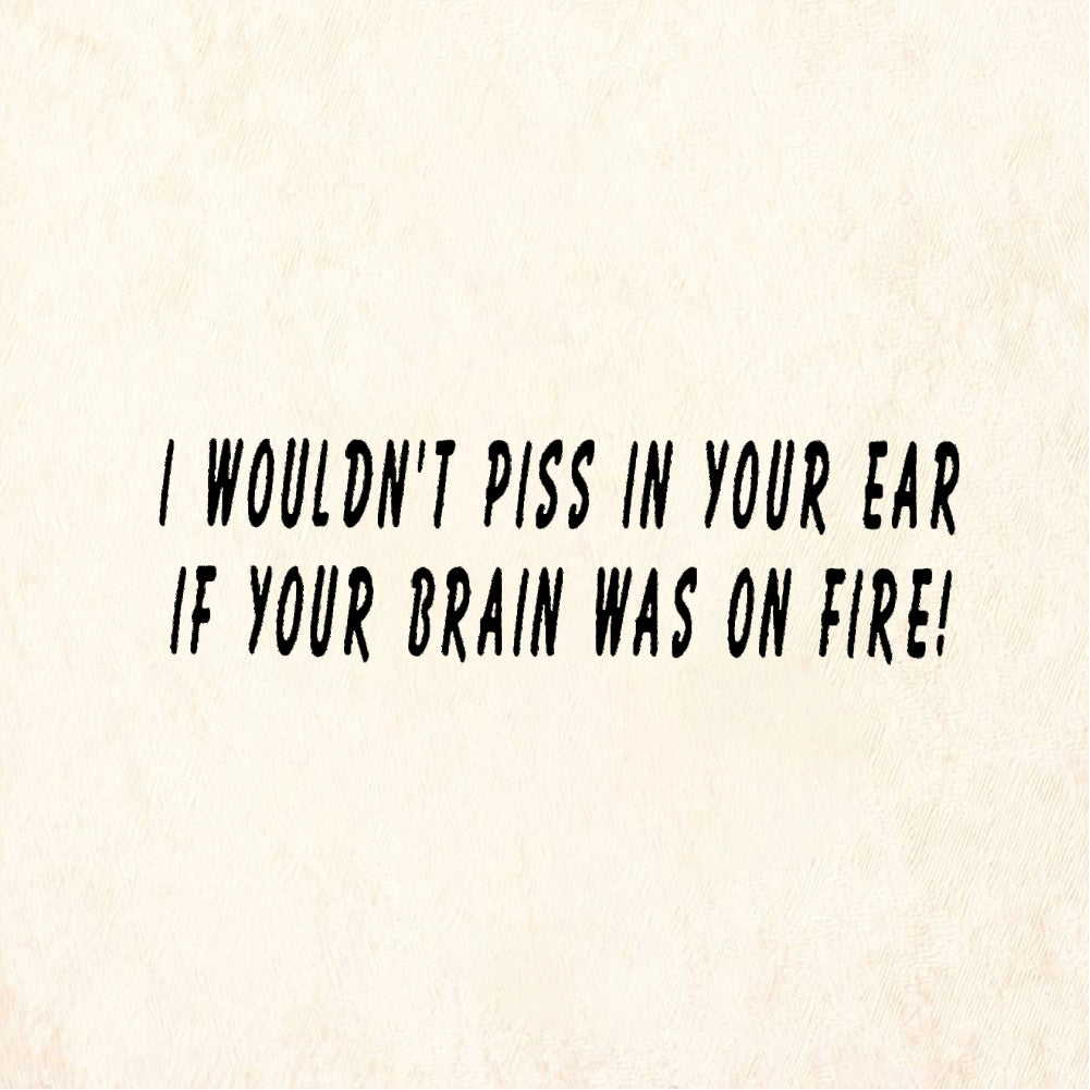StampaFe I WOULDN'T PISS IF ON FIRE Wouldnt Piss - Rubber Stamp 1.75 x 0.75