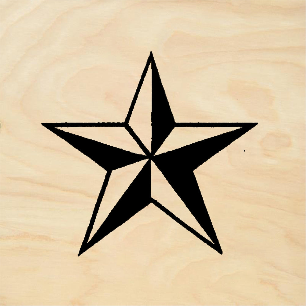 StampaFe Two-tone star - Rubber Stamp 1.25 x 1.25