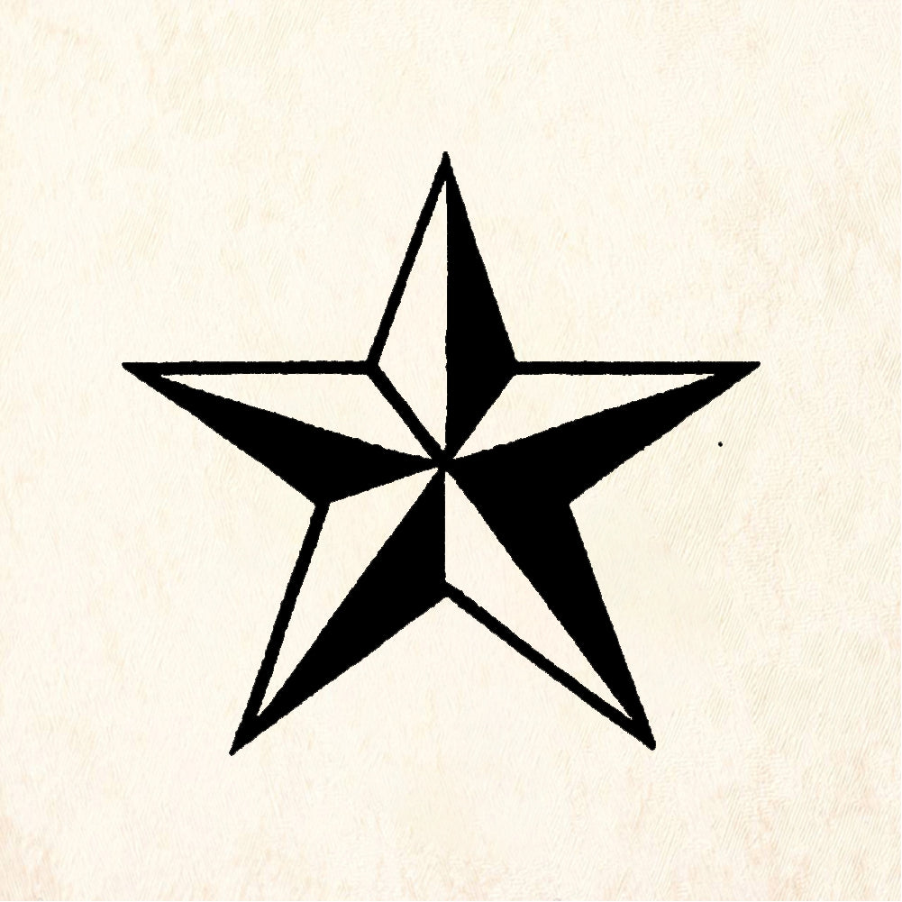 StampaFe Two-tone star - Rubber Stamp 1.25 x 1.25