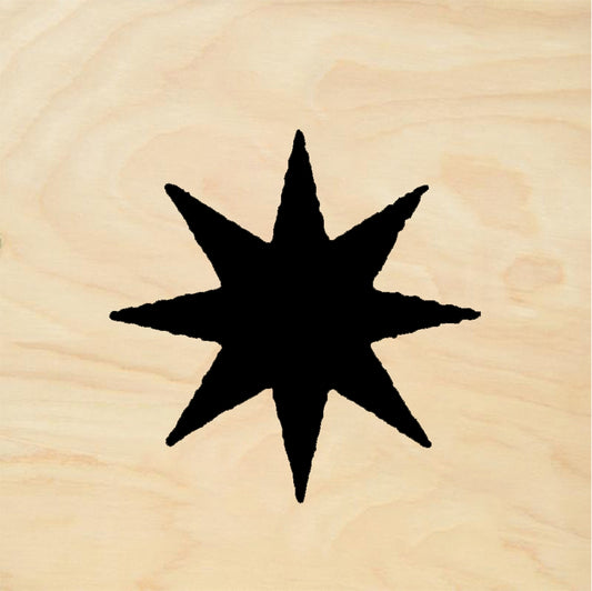 StampaFe 8-pointed star - Rubber Stamp 1.25 x 1