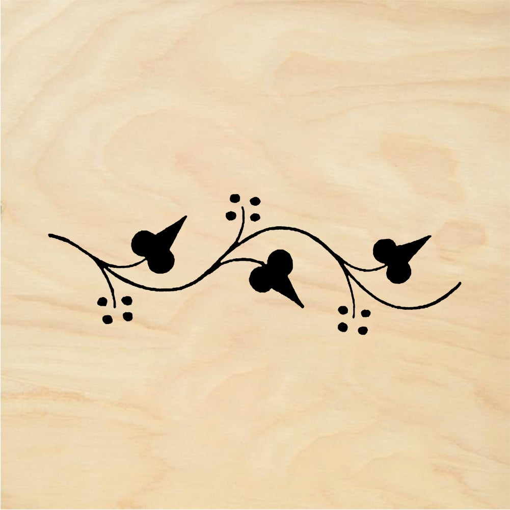 StampaFe Ivy border Ivy Leaf Border - Rubber Stamp 2.75 x 1