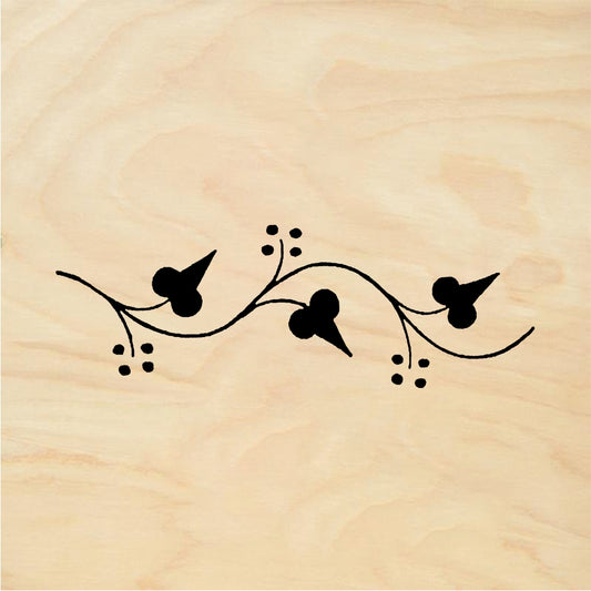 StampaFe Ivy border Ivy Leaf Border - Rubber Stamp 2.75 x 1