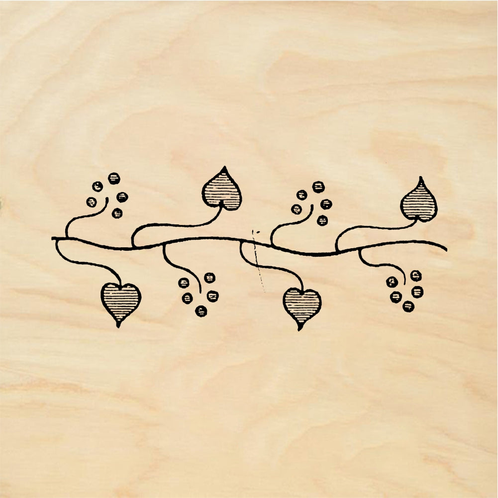 StampaFe Heart vine - Rubber Stamp 1 x 0.75