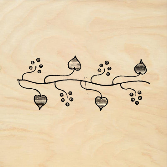 StampaFe Heart vine - Rubber Stamp 1 x 0.75
