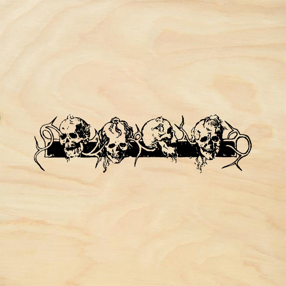 StampaFe Skull Border - Rubber Stamp 2.5 x 0.5