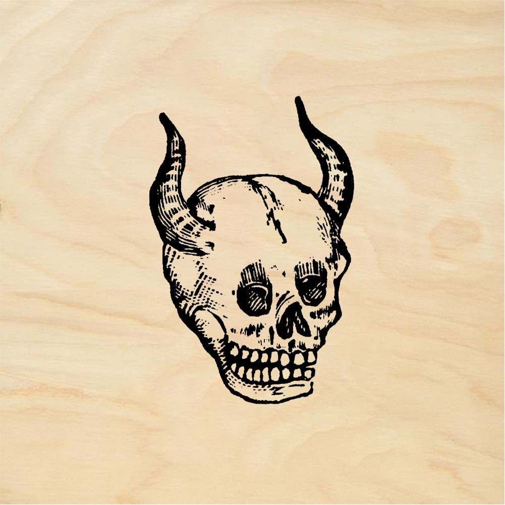 StampaFe Horned Skull - Rubber Stamp 1.75 x 1.5