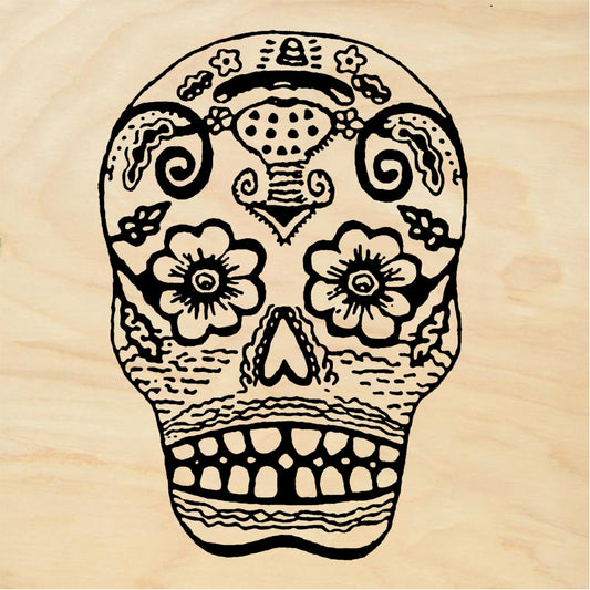 StampaFe Sugar Skull Large Rubber Stamp 1.5 x 2