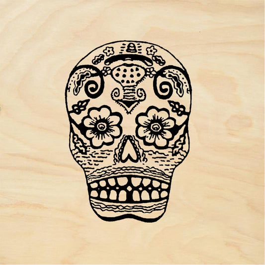 StampaFe Sugar Skull Small Rubber Stamp 0.75 x 1.25