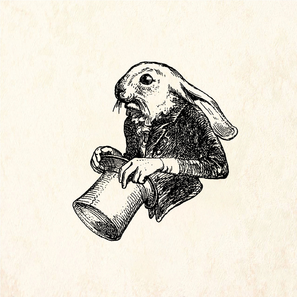 StampaFe Well Dressed Hare - Rubber Stamp 1.5 x 2