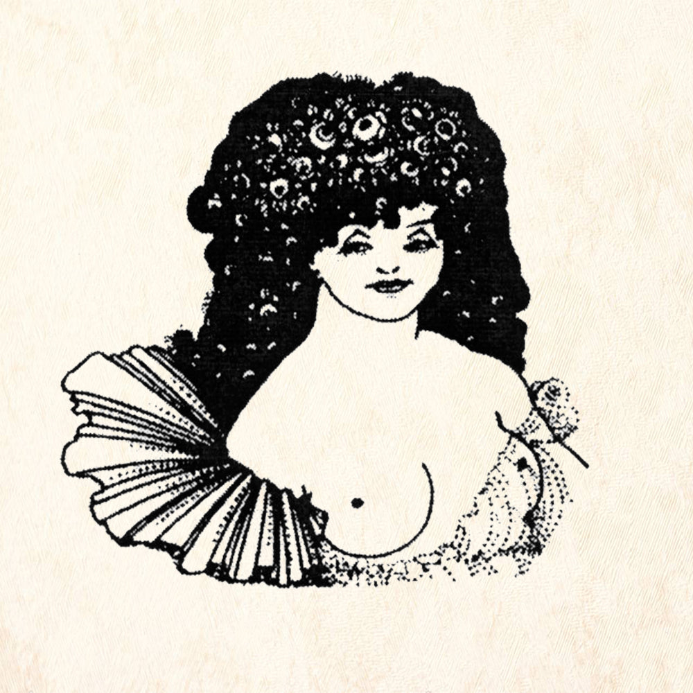 StampaFe Lysistrata Portrait Vintage Rubber Art Stamp